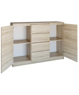 KOMODA 2D4S SONOMA BEZUCHWYTOWE FRONTY 2