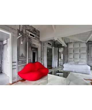 SOFA USTA 2 CZERWONA WELUR 2