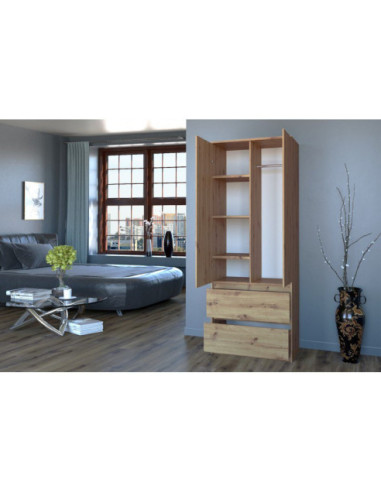 SZAFA-GARDEROBA SS-90 DĄB ARTISAN