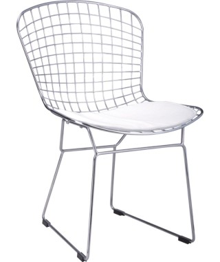 KRZESŁO HARRY CHROMOWANY (BIAŁY, CZARNY)