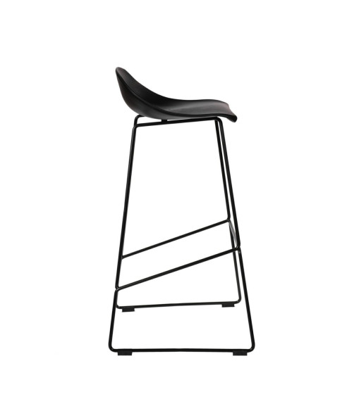 HOKER KRZESŁO KUCHENNE BAROWE MOLLY HIGH CZARNY