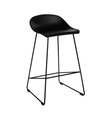 HOKER KRZESŁO KUCHENNE BAROWE MOLLY LOW CZARNY