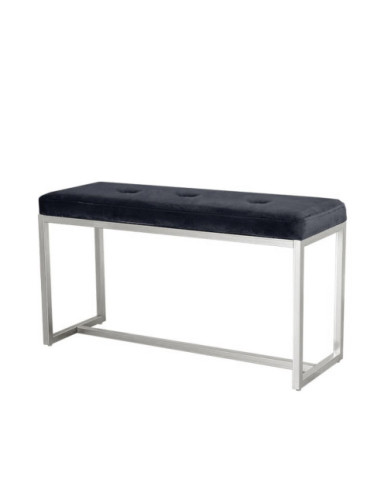 ŁAWKA TAPICEROWANA VELVET B009 CZARNA