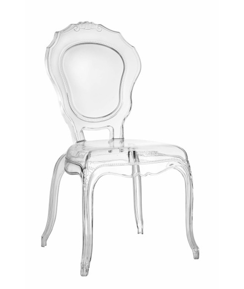 KRZESŁO TRANSPARENTNE QUEEN (PRZEZROCZYSTE)