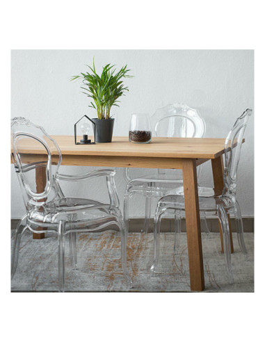 KRZESŁO TRANSPARENTNE QUEEN (PRZEZROCZYSTE)