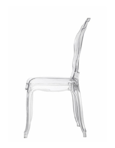 KRZESŁO TRANSPARENTNE QUEEN (PRZEZROCZYSTE)