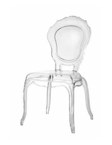 KRZESŁO TRANSPARENTNE QUEEN (PRZEZROCZYSTE)