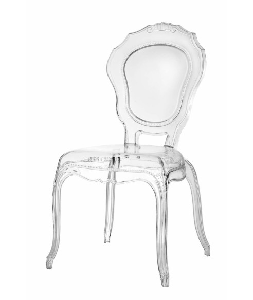 KRZESŁO TRANSPARENTNE QUEEN (PRZEZROCZYSTE)