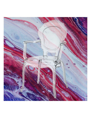 KRZESŁO TRANSPARENTNE QUEEN ARM (PRZEZROCZYSTE)