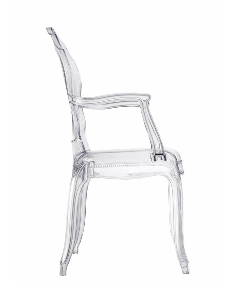 KRZESŁO TRANSPARENTNE QUEEN ARM (PRZEZROCZYSTE)