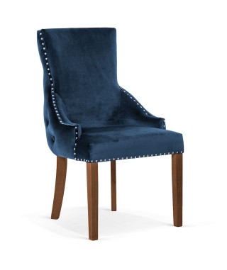 KRZESŁO TAPICEROWANE BLUVEL CHESTERFIELD EDWARD NOGI ORZECH (WYBIERZ KOLOR)