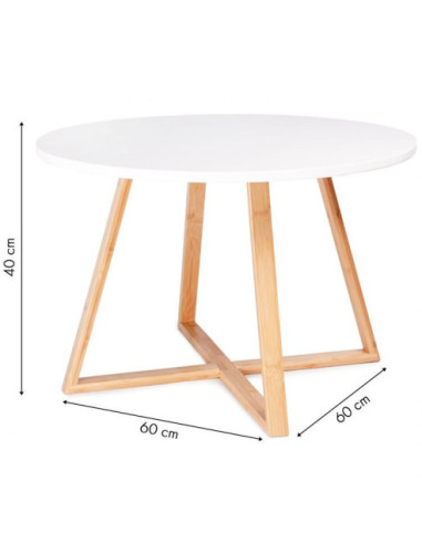 SKANDYNAWSKI STOLIK KAWOWY GOODHOME FI 60 CM