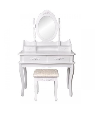 TOALETKA KOSMETYCZNA KONSOLA 4SZ BIAŁA GOODHOME