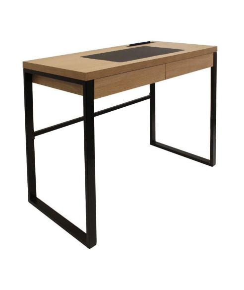 BIURKO DOLEM INDUSTRIAL DĄB CZARNY STELAŻ