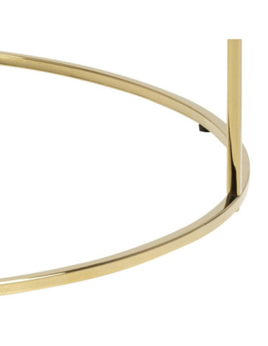 STOLIK KAWOWY BOLTON KOŁO (MARMUR + ZŁOTO)