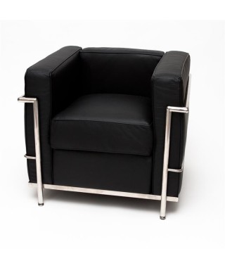 FOTEL SKÓRZANY KUBIK (BIAŁY, CZARNY)