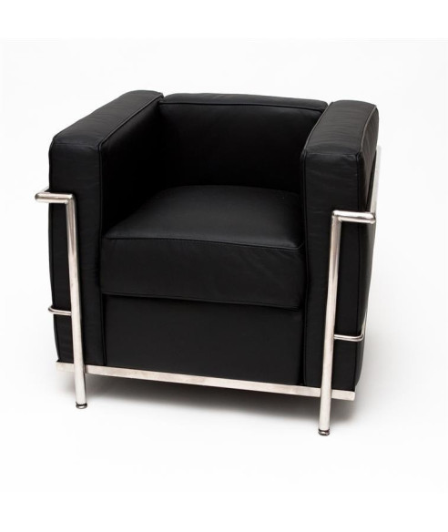 FOTEL SKÓRZANY KUBIK (BIAŁY, CZARNY)