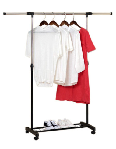 WIESZAK STOJĄCY NA KÓŁKACH LUKI Z PÓŁKĄ