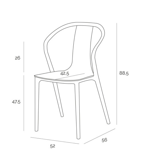 KRZESŁO BELLA DREWNO ORZECH