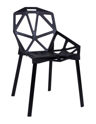 KRZESŁO DESIGNERSKIE VECTOR CZARNE