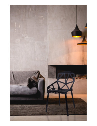 KRZESŁO DESIGNERSKIE VECTOR CZARNE