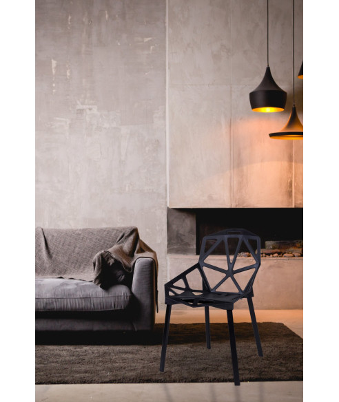 KRZESŁO DESIGNERSKIE VECTOR CZARNE