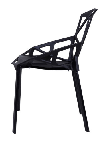 KRZESŁO DESIGNERSKIE VECTOR CZARNE