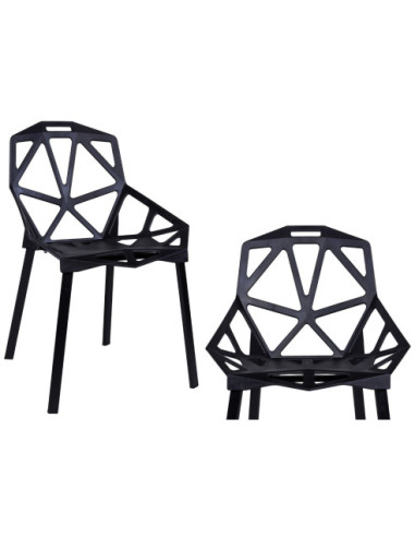 KRZESŁO DESIGNERSKIE VECTOR CZARNE