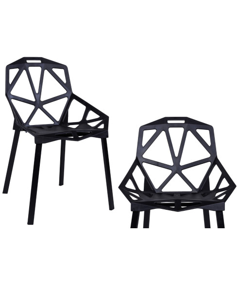 KRZESŁO DESIGNERSKIE VECTOR CZARNE