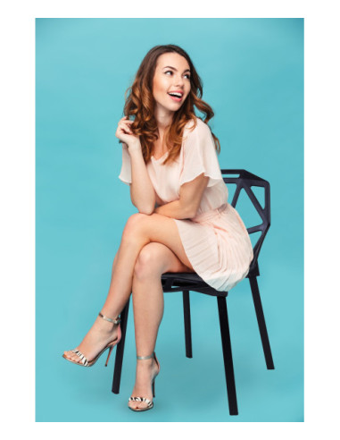 KRZESŁO DESIGNERSKIE VECTOR CZARNE