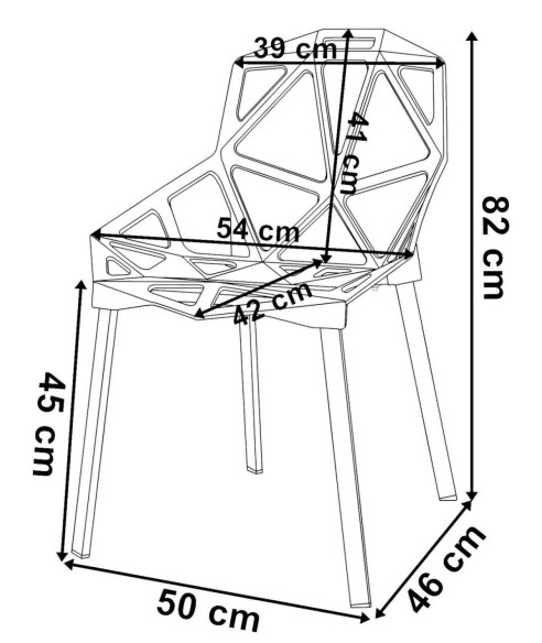 KRZESŁO DESIGNERSKIE VECTOR CZARNE