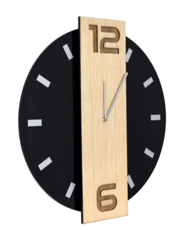 ZEGAR ŚCIENNY NERO MDF + SZKŁO AKRYLOWE