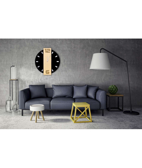 ZEGAR ŚCIENNY NERO MDF + SZKŁO AKRYLOWE