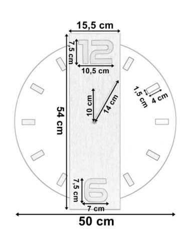 ZEGAR ŚCIENNY NERO MDF + SZKŁO AKRYLOWE