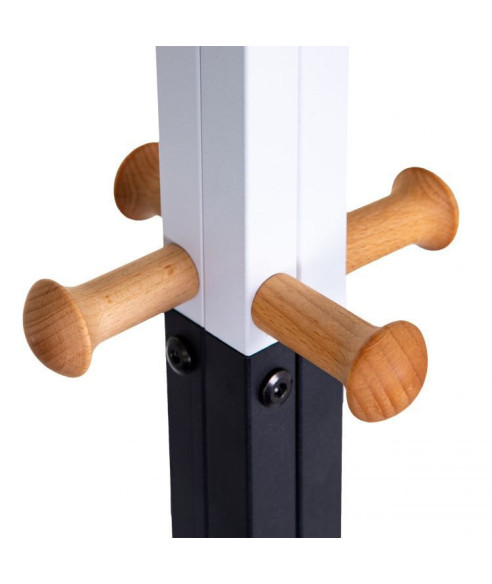 WIESZAK METALOWO-DREWNIANY CZARNO-BIAŁY