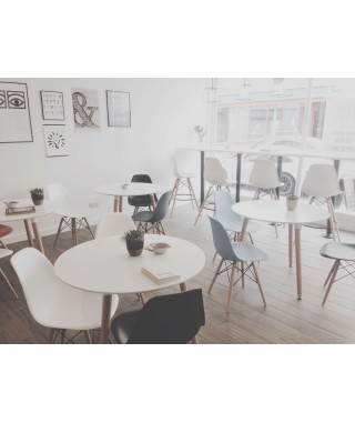 ZESTAW STOŁOWY DO KUCHNI STÓŁ+4 KRZESŁA BIAŁY 2