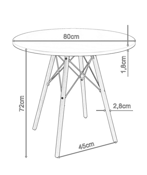 ZESTAW STOŁOWY DO KUCHNI STÓŁ+4 KRZESŁA BIAŁY