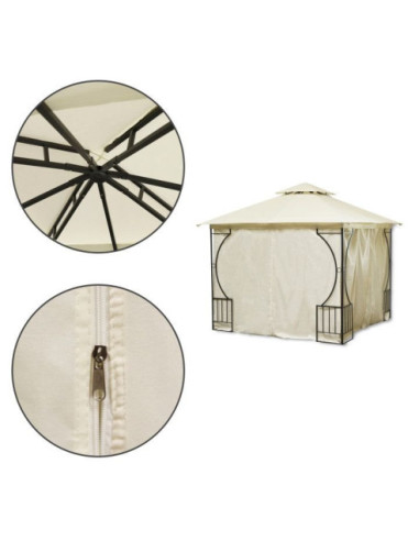 NAMIOT OGRODOWY LUX ALTANA PAWILON 3X3M BEŻOWY