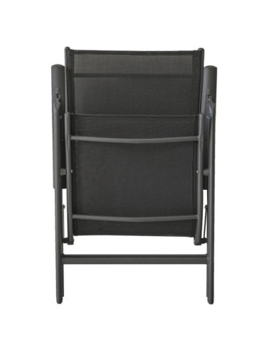 ZESTAW DWÓCH KRZESEŁ OGRODOWYCH SKŁADANYCH CZARNE