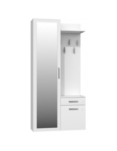 GARDEROBA DUO Z SZAFĄ PRZEDPOKÓJ ZESTAW MEBLI BIAŁA