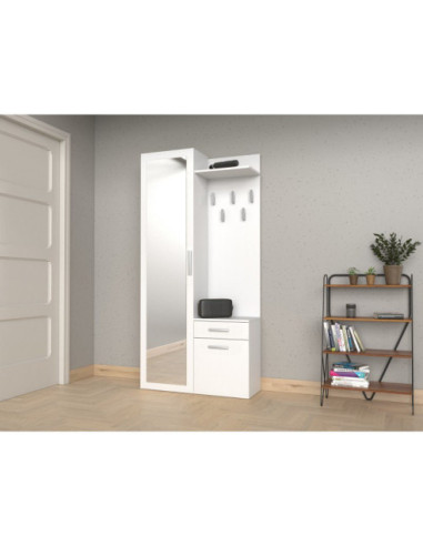 GARDEROBA DUO Z SZAFĄ PRZEDPOKÓJ ZESTAW MEBLI BIAŁA