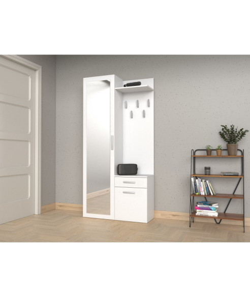 GARDEROBA DUO Z SZAFĄ PRZEDPOKÓJ ZESTAW MEBLI BIAŁA