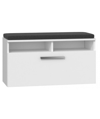 SZAFKA NA BUTY RIVA SIEDZISKO TAPICEROWANE (ARTISAN, BIAŁY, SONOMA, WENGE)