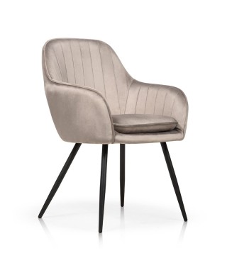 KRZESŁO AKSAMITNE TAPICEROWANE ROMA  (WYBIERZ KOLOR)