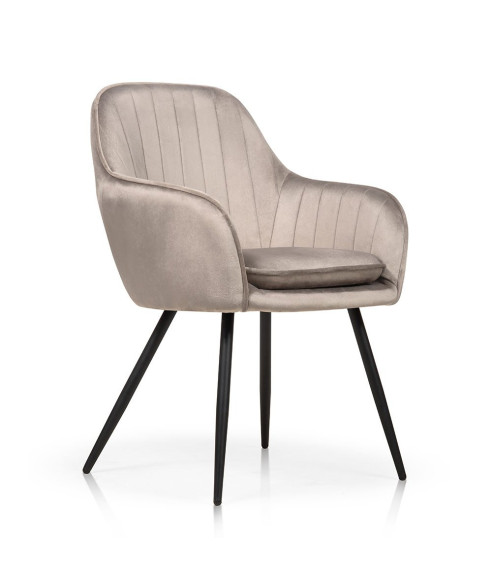 KRZESŁO AKSAMITNE TAPICEROWANE ROMA  (WYBIERZ KOLOR)