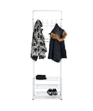 WIESZAK STOJĄCY/GARDEROBA SP-500 PÓŁKI+WIESZAKI METALOWY (BIAŁY, SZARY, CZARNY)