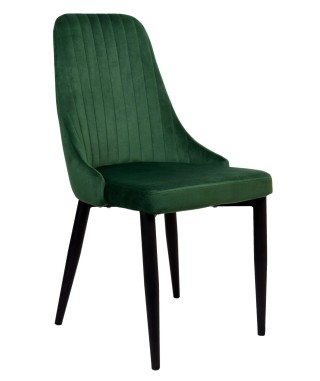 KRZESŁO AKSAMITNE VELVET LORIENT NOGI CZARNE (WYBIERZ KOLOR) 2