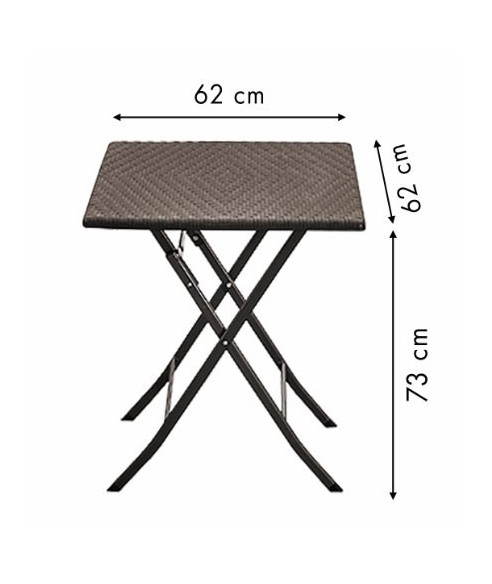 STOLIK NA BALKON TARAS OGRODOWY SKŁADANY 60X60 CM