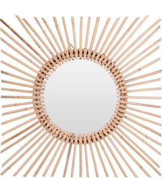 LUSTRO DEKORACYJNE DREWNIANE RISE KWADRAT 60 CM