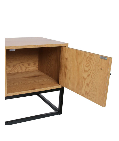 SZAFKA RTV LOFTOWA ABBOTT DĄB ZŁOTY + METAL